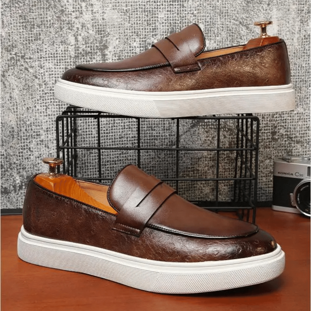Leather Moccasin Slip-On for Men by Verno